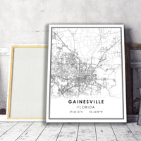 
              Gainesville, Florida Modern Map Print 
            