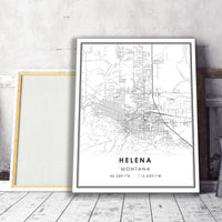 
              Helena, Montana Modern Map Print 
            