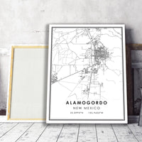 
              Alamogordo, New Mexico Modern Map Print 
            