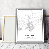 
              Chapala, Mexico Modern Style Map Print 
            