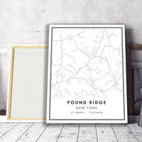 
              Pound Ridge, New York Modern Map Print 
            
