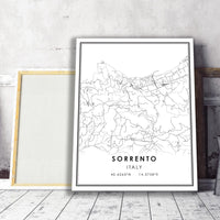 
              Sorrento, Italy Modern Style Map Print 
            