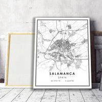 
              Salamanca, Spain Modern Style Map Print
            