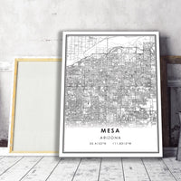 
              Mesa, Arizona Modern Map Print
            