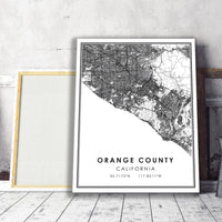 
              Orange County, California Modern Map Print 
            