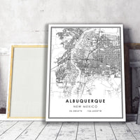 
              Albuquerque, New Mexico Modern Map Print 
            