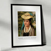 Pierre Auguste Renoir - Lise in a Straw Hat (Jeune fille au chapeau de paille) 1866