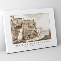 Cornelis ploos van amstel - Poort met reiziger en muildier-1781-1782