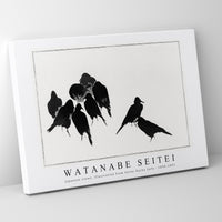 Watanabe Seitei - Japanese crows, illustration from Seitei Kacho Gafu 1890-1891