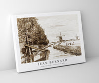 
              Jean Bernard - Landscape with a canal and two mills
            