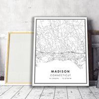 Madison, Connecticut Modern Map Print 