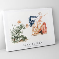 Johan Teyler -Poppies and a naked woman