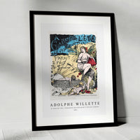 Adolphe Willette - A cause de l'été, l'Evénement parisien paraît 2 fois par semaine 1881