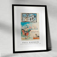 Paul Gauguin - Caricatures of Gauguin and Governor Gallet, with headpiece  1900