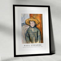 Paul Cezanne - Boy With a Straw Hat (L'Enfant au Chapeau de Paille) 1896