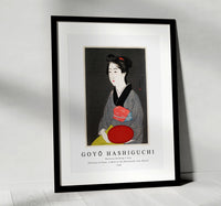 
              Goyo Hashiguchi - Waitress Holding a Tray (Portrait of Onao, a Maid at the Matsuyoshi Inn, Kyoto) 1920
            