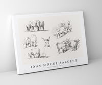 
              John Singer Sargent - Studies of Cattle (ca. 1872)
            