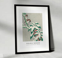
              Ohara Koson - Sparrows on snowy berry bush (ca. 1900–1945)
            