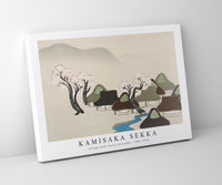 
              Kamisaka Sekka - Village with cherry blossoms from Momoyogusa–Flowers of a Hundred Generations (ca. 1909–1910)
            