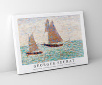 
              Georges Seurat - Two Sailboats at Grandcamp (Deux voiliers Ã Grandcamp) 1885
            