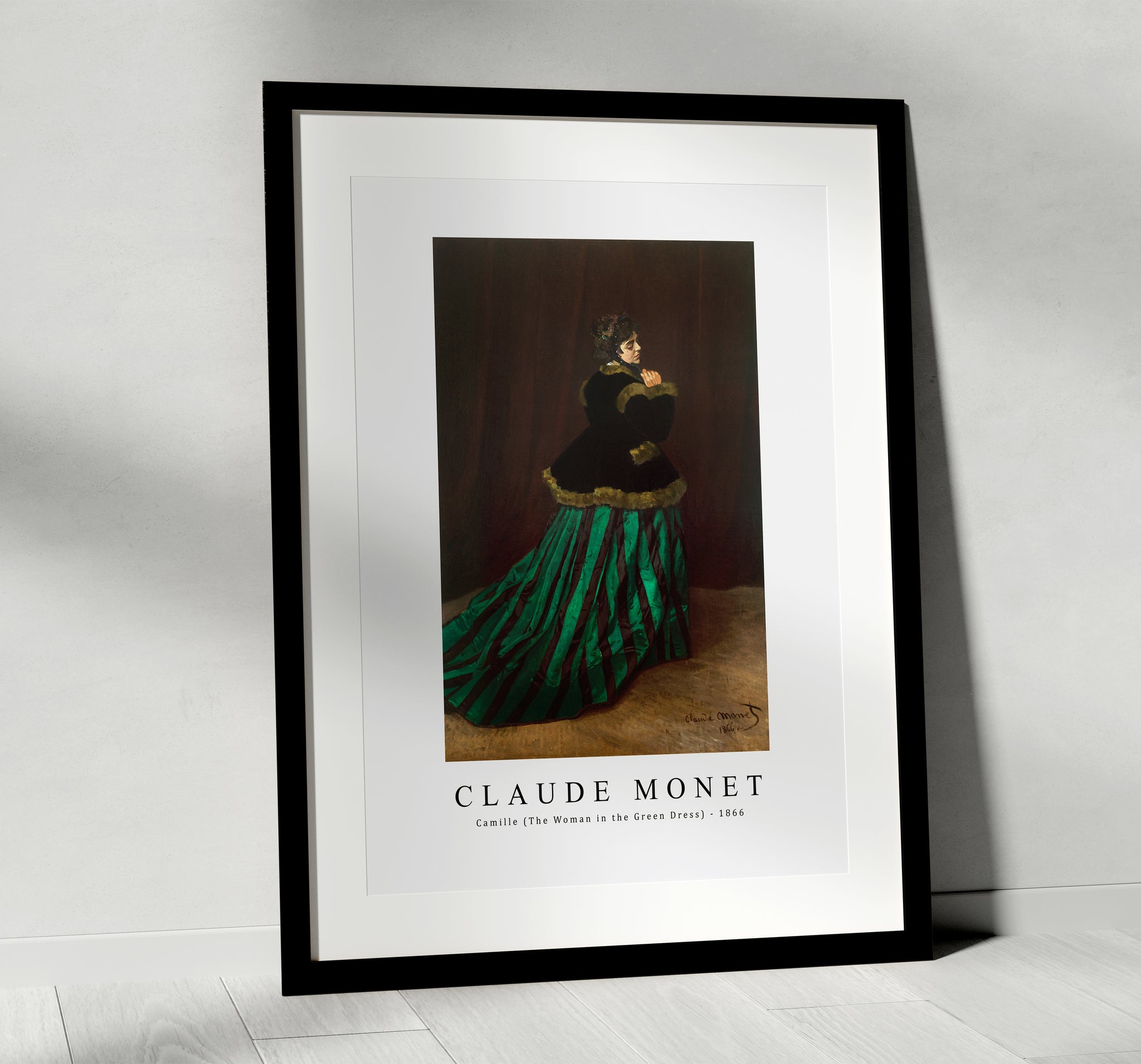 Claude Monet - Camille (The Woman in the Green Dress) 1866| MPCANVAS