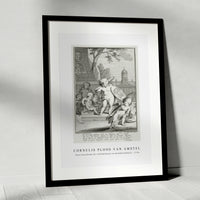 Cornelis ploos van amstel - Putti beoefenen de schilderkunst en beeldhouwkunst-1736-1779