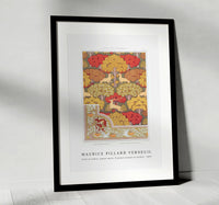 
              Maurice Pillard Verneuil - Cerfs et arbres, papier peint. Écureuil oiseaux et sorbier
            