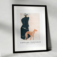 Edward Penfield - Woman with Greyhound 1897