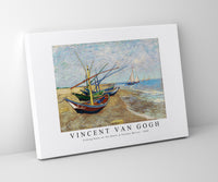 
              Vincent Van Gogh - Fishing Boats on the Beach at Saintes-Maries 1888
            