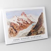 John Singer Sargent - Schreckhorn, Eismeer from Splendid Mountain Watercolours Sketchbook (1870)