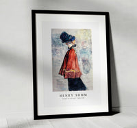 
              Henry Somm - Elegant in red cape (1890-1900)
            