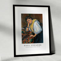 Paul Cezanne - Young Italian Woman at a Table 1895-1900