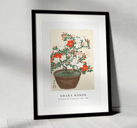 
              Ohara Koson - Blooming azalea in brown pot (1920 - 1930) by Ohara Koson (1877-1945)
            