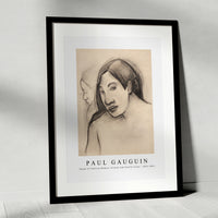Paul Gauguin - Heads of Tahitian Women, Frontal and Profile Views 1891-1893