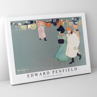 Edward Penfield - Man and woman on street