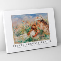 Pierre Auguste Renoir - Girls in the Grass Arranging a Bouquet (Fillette couchée sur l'herbe et jeune fille arrangeant un bouquet) 1890