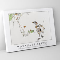 Watanabe Seitei - Wild ducklings illustration from Seitei Kacho Gafu 1890-1891