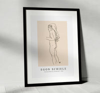 
              Egon Schiele - Standing Nude Girl, Facing Left 1918
            