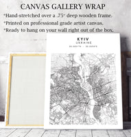
              Kyiv, Ukraine Scandinavian Style Map Print 
            