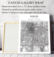 
              Denver, Colorado Scandinavian Map Print 
            