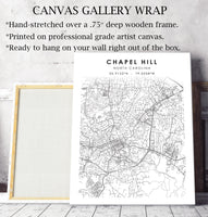 
              Chapel Hill, North Carolina Scandinavian Map Print 
            