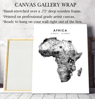 
              Africa Scandinavian Style Map Print 
            