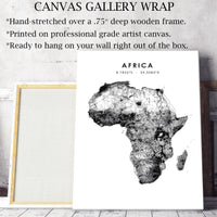 Africa Scandinavian Style Map Print 