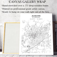 Columbia, Missouri Scandinavian Map Print 