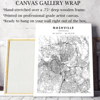 Nashville, Tennessee Scandinavian Map Print 
