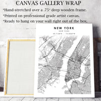 New York, New York Scandinavian Map Print 