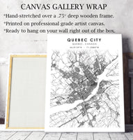 
              Quebec City, Québec Scandinavian Style Map Print 
            
