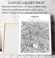 
              Berlin, Germany Scandinavian Style Map Print 
            