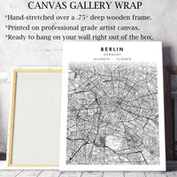 Berlin, Germany Scandinavian Style Map Print 