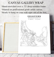 
              Edgartown, Massachusetts Scandinavian Map Print 
            
